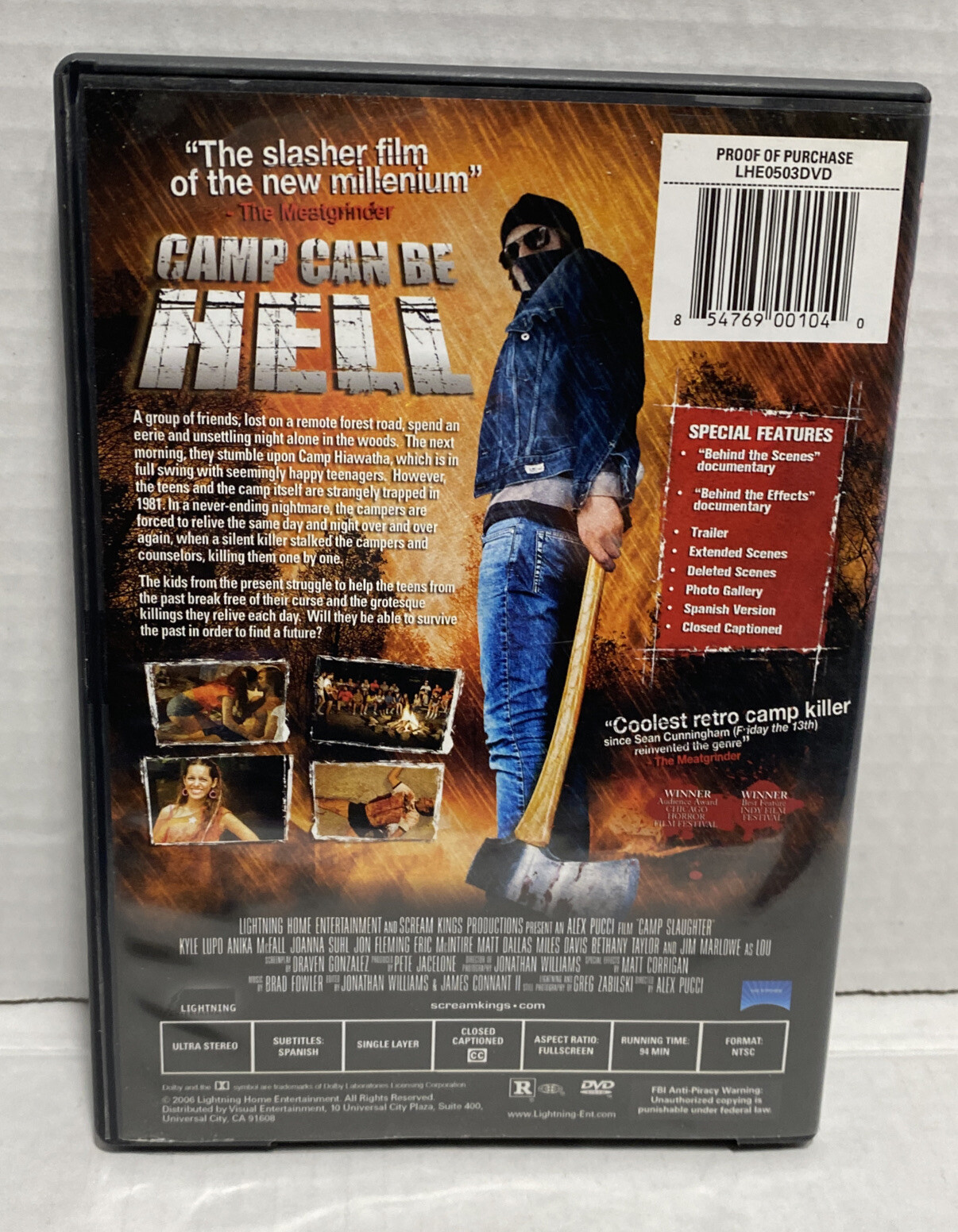 Camp Slaughter (DVD 2006) Slasher Horror Movie Full Screen 854769001040 eBay