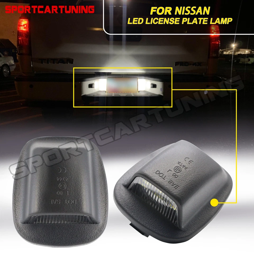 2 件全 LED 车牌灯适用于 94 - 2004 年日产 Xterra 98 - 2004 Frontier — 第 3/4 张图片