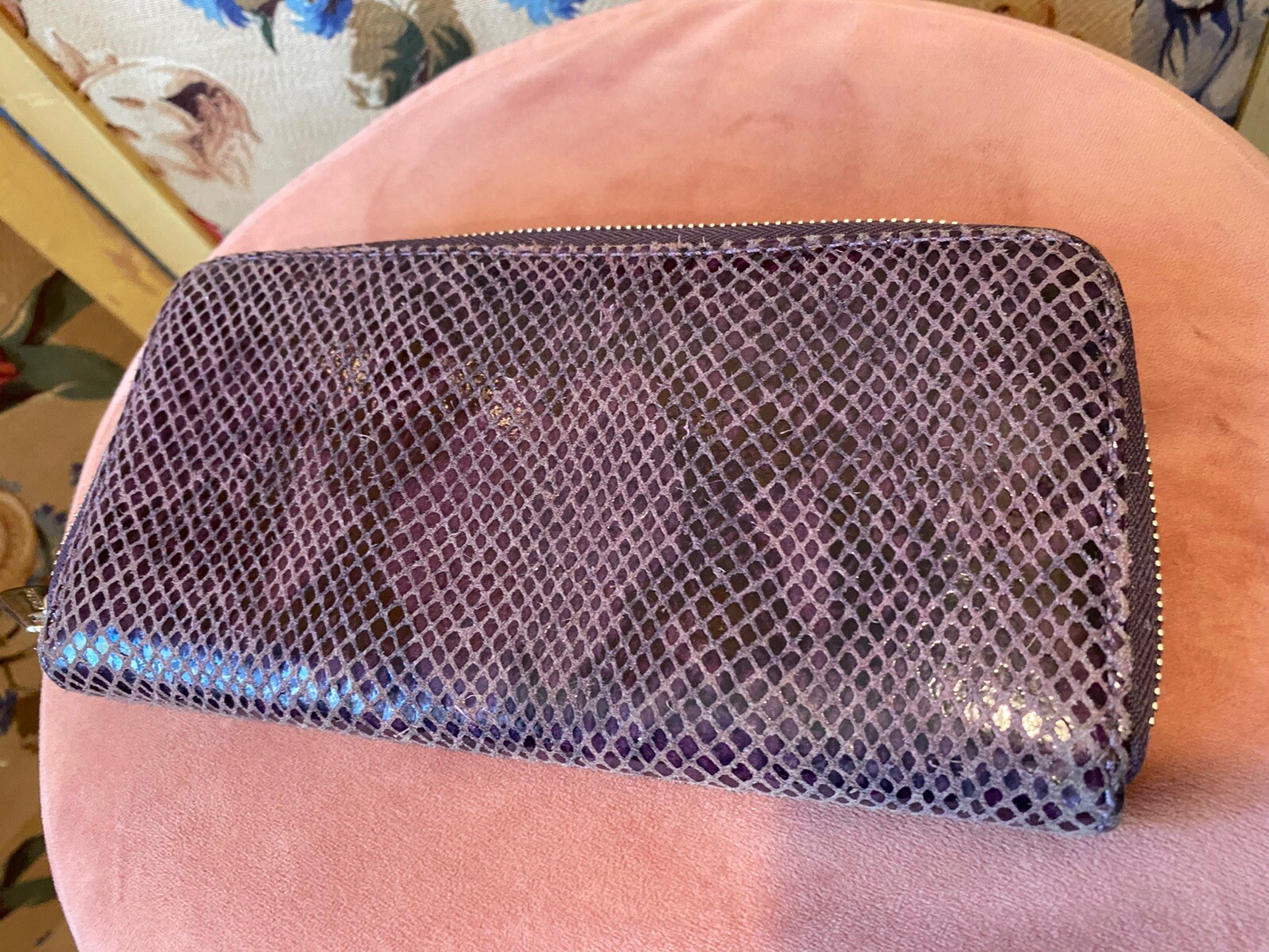 Michael Kors Jet Set Purple Python Pattern Leathe… - image 4