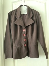 EUC Vintage Brown Classic 3 Button Blazer Jacket Size Small Made In USA
