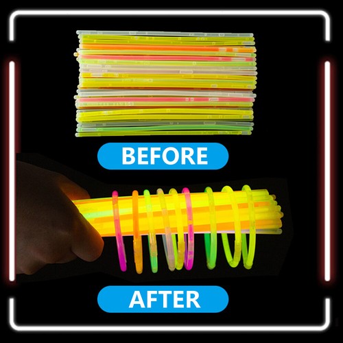 500Pcs 8" Glow in the Dark Glow Sticks Bulk Bracelet Necklace Party Favor - Picture 6 of 12