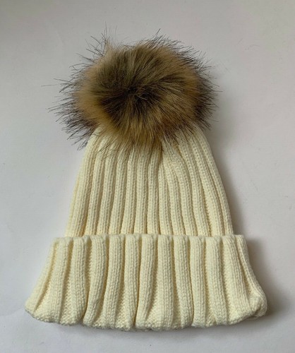Women's Cream Off White Cable Knit Wool 