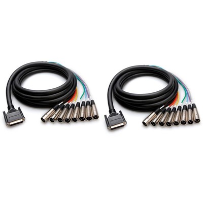 Hosa Technology 9.9'/3m Male DB-25 to 8-Channel Male 3-Pin XLR Snake Cable