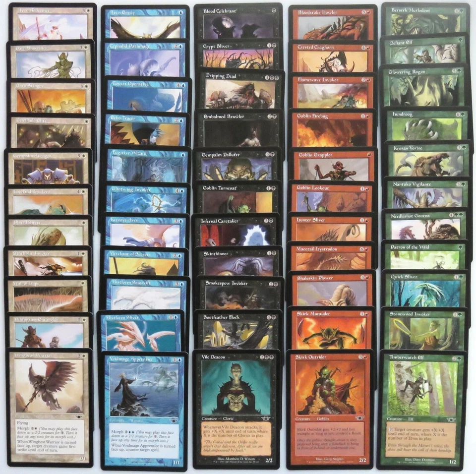 LEGIONS ~ Complete 55 Card COMMON SET MtG crypt quick sliver blood celebrant - Image 2 of 3