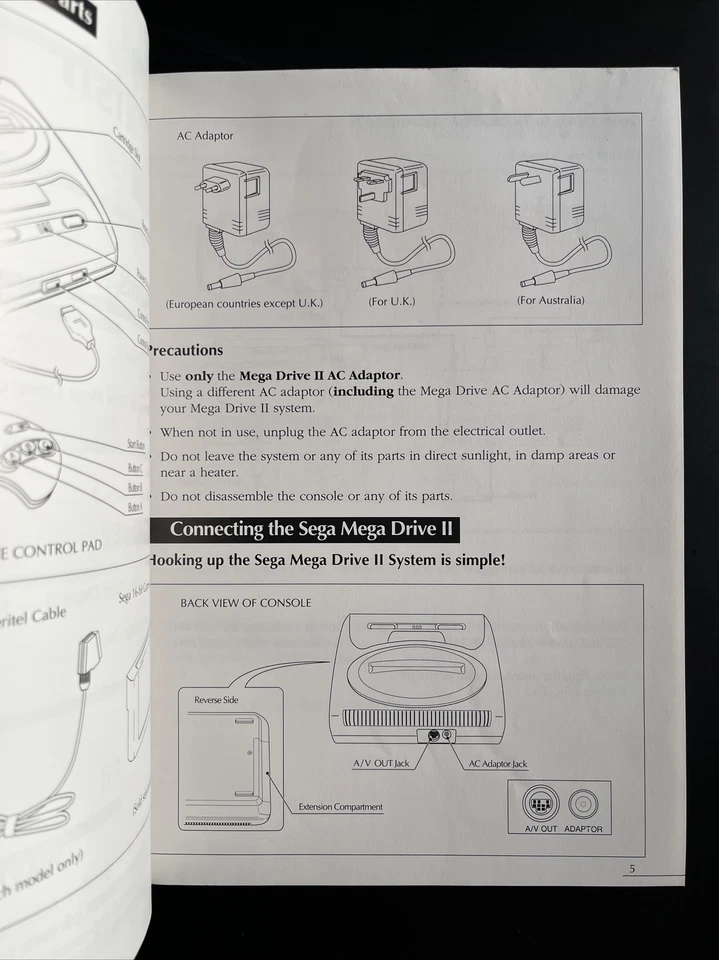 SEGA Mega Drive II Instruction Manual Original - Image 4 of 4