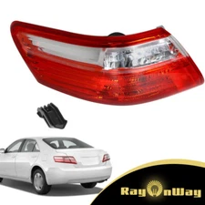 For 2007 2008 2009 Toyota Camry Driver Left Side Red&Clear Lens Rear Tail Light