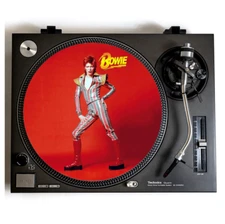 David Bowie Turntable Slipmat for Vinyl Records Pop Rock New Wave Ziggy Stardust