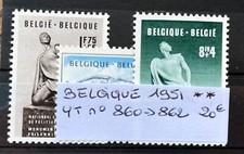 TIMBRES BELGIQUE 1951 YT N° 860 à 862 NEUFS ** MNH