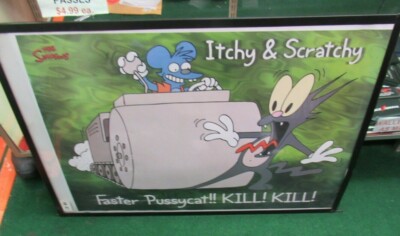 FOOLS AND TOOLS itchy and scratchy 1999年 ITCHY AND SCRATCHY POSTER NEW 1999 RARE VINTAGE COLLECTIBLE