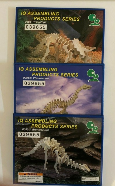 Triceratops, Brontosaurus, Plesiosaurus Dinosaur Model Kits - IQ Assembling Prod | eBay