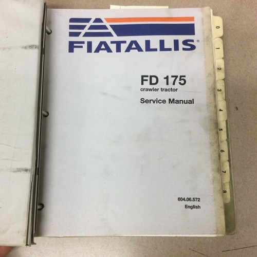 Fiat Allis FD175 CRAWLER TRACTOR BULLDOZER SERVICE SHOP REPAIR MANUAL T/S GUIDE