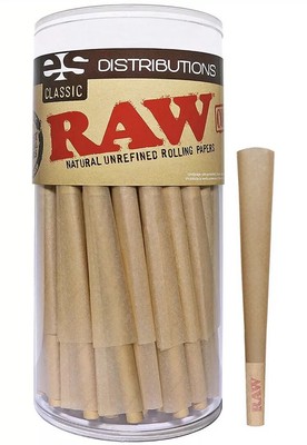 Raw Cones Classic King Size 100 Pack Natural Pre Rolled Rolling Papers W Tips Ebay