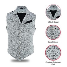 Men's Formal White Suit Vest Fit for Business or Casual Dress