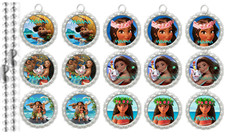 15 Special Moana Silver Flat Bottle Cap Necklaces Set