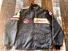 Vintage 1970s Satin Snap-on Chevrolet Camaro Z28 Car Racing Jacket / Horizon USA
