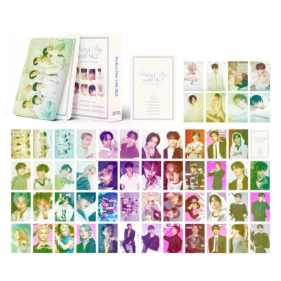 PYAJUU Stray Kids Lot De 50 Cartes Photo Laser Stray Kids LOMO Kpop