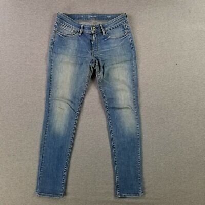 Levi's Size 27 Slight Curve Jeans Mid Rise Skinny Light Wash Faded Broken In