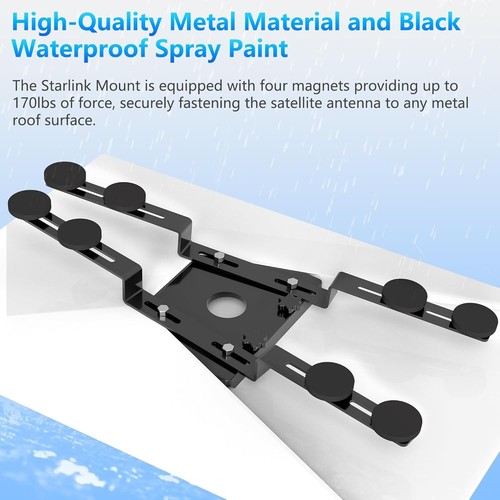 Starlink Gen 3 Magnetic Roof Mount for Car/Boat Roof, 8 Magnetic Bases Mounting - Picture 4 of 7