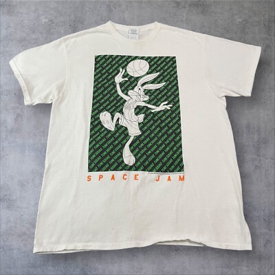 Space Jam Movie T-Shirt Size Large Bugs Bunny Basketball WB Looney Tunes Squad