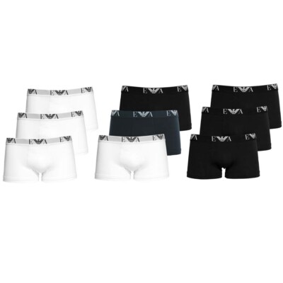 EMPORIO ARMANI Herren Boxershorts Unterwäsche S M L XL XXL Baumwolle 3er Pack
