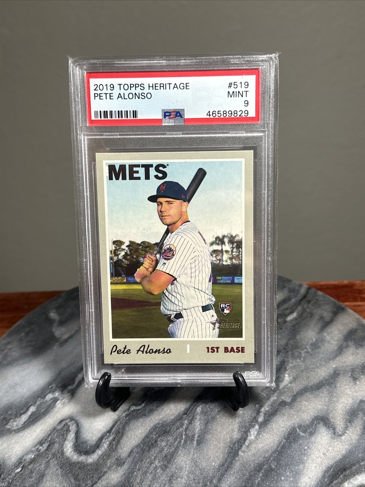 Pete Alonso 2019 Topps Heritage Baseball Rookie #519 PSA 9 New York Mets