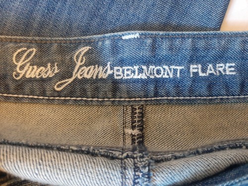 GUESS JEANS Belmont Flare light blue denim jeans size 27 with 34" leg in VGC - Picture 12 of 14