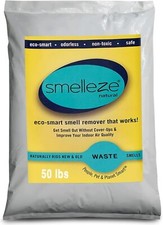 SMELLEZE Eco Animal Waste Odor Removal Deodorizer: 50 lb. Granules Rid Stench