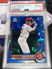 2022 Bowman Chrome Sapphire #BCP154 WON-BIN CHO RC ROOKIE PSA 10 *1st Bowman*