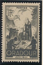 TIMBRE FRANCE 742** Oradour neuf sans charnière 1945