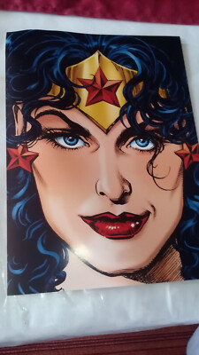 Wonder Woman Promo Faltblatt Pin Up zum Start der Comic Serie 1999 Dino, 63 cm