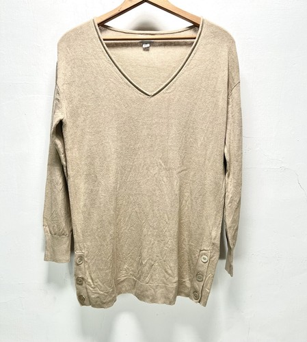 J. Crew Linen Blend Sweater Prep Quiet Luxury Lagenlook Minimalist Women's Sz M