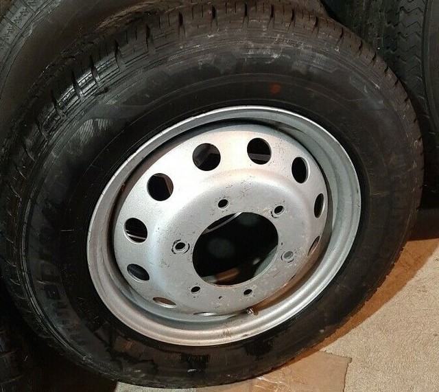 FORD TRANSIT 350 16" GRAY STEEL DUAL WHEEL RIM 195/75/16C HANKOOK TIRE