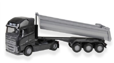 Emek 22353 - Volvo FH16 Tipper Truck  Semitrailer - Kipper LKW schwarz - 1:25