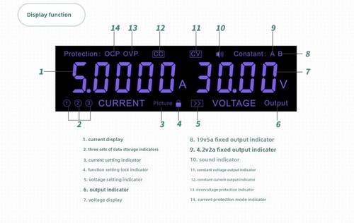 3005D Power Supply 5A 30V DC Power Supply Adjustable Laboratory Power Supply - Afbeelding 13 van 18