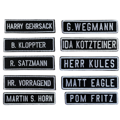 Fake Namensschilder Textil Patch