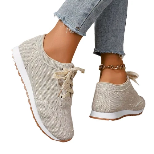 Damen-Schnürschuhe Freizeit atmungsaktiv Mode Sport Fitness Laufschuhe Gehen - Bild 10 von 14