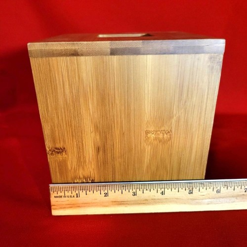 Wooden Bamboo Barrel Tissue Box Holder - Picture 7 of 7