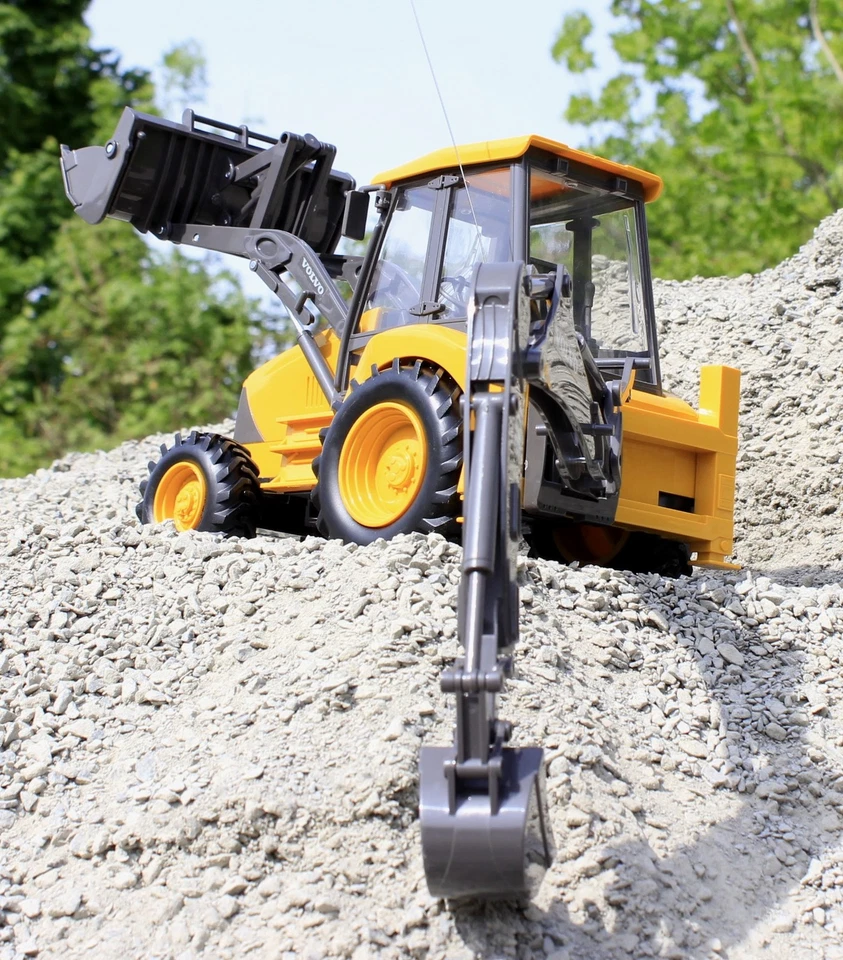 RC TRAKTOR BAGGER Schaufeltraktor VOLVO Länge 45cm "Ferngesteuert 27MHz" 87913 - Bild 3 von 4