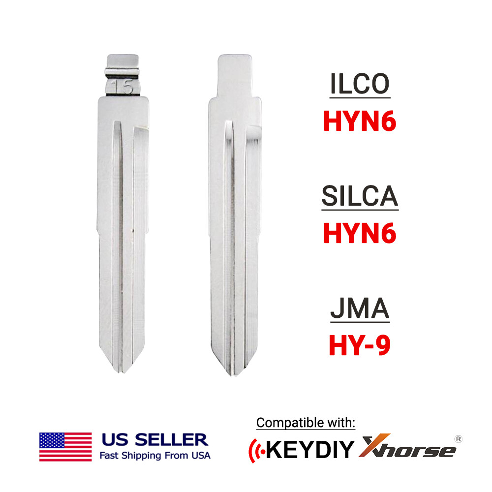 10-Pack Flip Remote Key Blades – Hyundai HYN6 / HY-9, Compatible With Xhorse & Keydiy