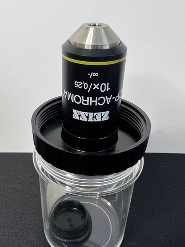 Zeiss Microscope Lens CP-Achromat 10x/0.25, ∞/-, PN 440930, RMS threads ...