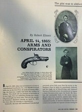 1966 Weapons Used By the Lincoln Conspirators John Wilkes Booth illustrated