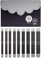 KnitPro Karbonz Double Pointed Needle Set 6"(15cm) -Deluxe