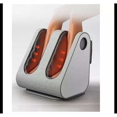 Sharper Image Foot and Calf Massager Shiatsu Heat Compression Wellness Spa