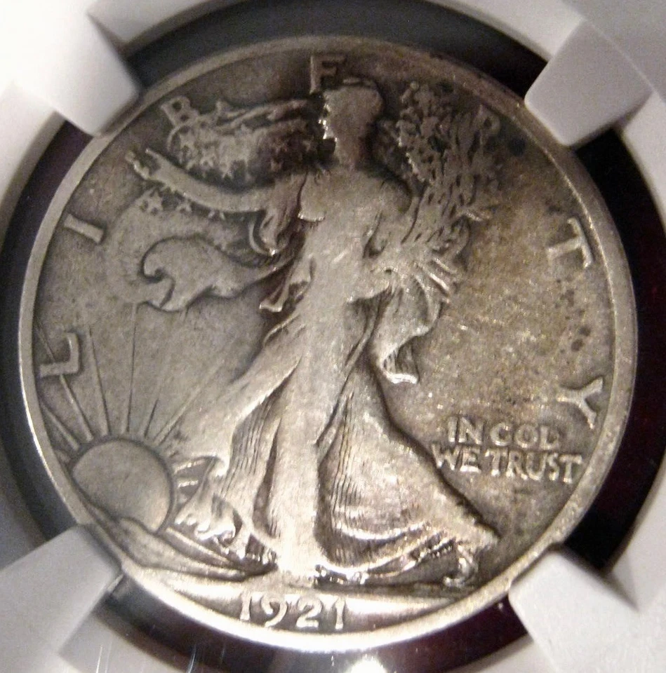 1921-S WALKING LIBERTY HALF DOLLAR, NGC GRADED - Image 3 of 4