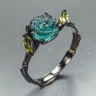 Women jewelry Natural Tourmaline Ring 925 Sterling Silver Size 7.75 /R471999