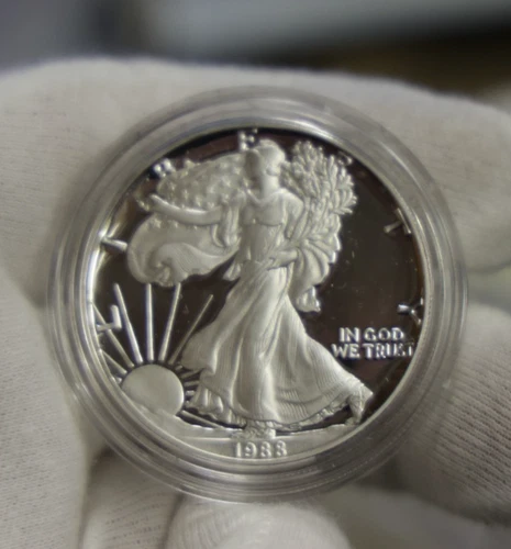 1988 S US Proof Silver Eagle Gem Proof
