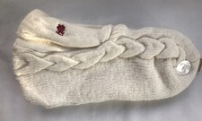 Lauren Ralph Lauren Womens Ivory Cable Knit Bootie Slipper Socks NWT