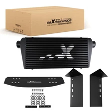 Large 100mm Thick Intercooler With Air Guide Plates Universal Fit 600x300mm Core