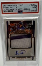 2023 Panini Three and Two Bobby Witt Jr Jersey Patch Auto 2/3!!! PSA 9 Royals