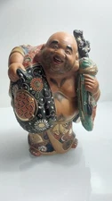 VINTAGE HOTEI KUTANI 9.5” SMILING BUDDHA JAPANESE GOD OF FERTILITY